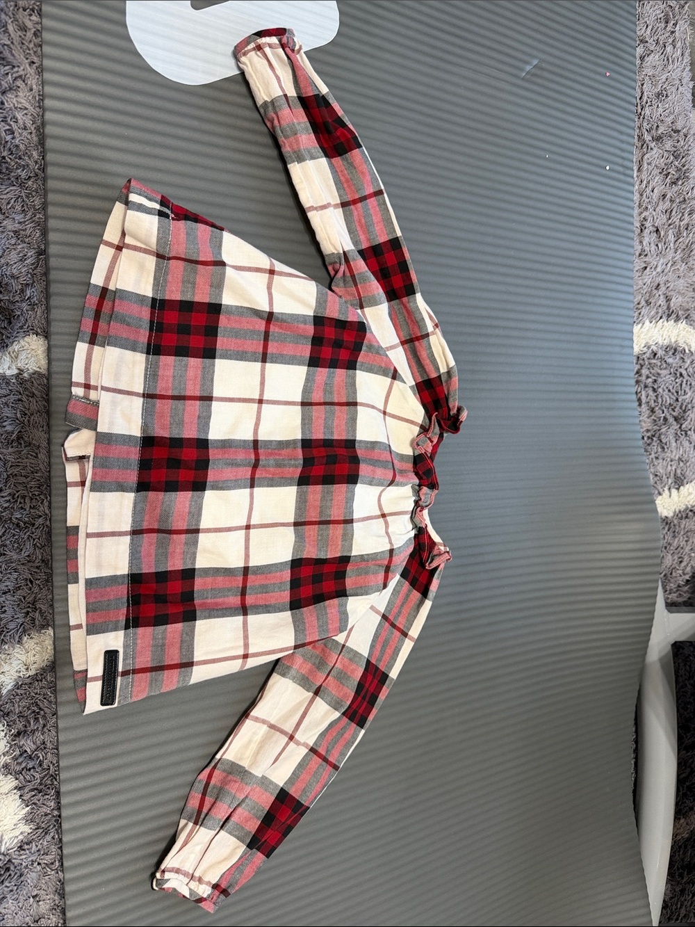 Burberry Kids Plaid Button-Down Shirt - Red, Black, White